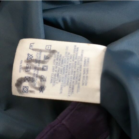 Lands End Purple Windbreaker Waterproof Jacket With Hood Size Large READ - Picture 9 of 10